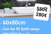 LED Bathroom Mirror Bluetooth Speakers Music Fogless Demister Antifog Makeup Touch Switch Bright Cold Cool Light Illuminated Vanity Ensuite