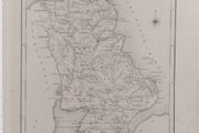Antrim 1837 Antique Map Including Baronies