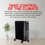 2500W Oil Filled Radiator Heater, 11 Fins Portable Electric Radiator with Adjustable Thermostat & Safety Cut-Off, Energy Saving Room Heater for Home & Office - Black Image 9