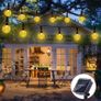 2 Pack Solar Garden Lights Outdoor, Total 72ft 120 LED Solar String Lights Waterproof, Solar Powered Crystal Ball Indoor/Outdoor Fairy Lights Decorative for Garden, Patio, Yard, Parties (Warm White) Image 2