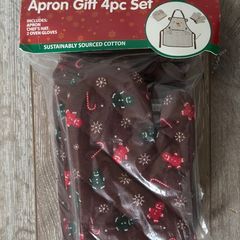 Kids' Christmas Apron Gift 4 Piece Set