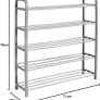 NEW SALE | 5 Tier Shoe Slots Rack - Space Saving Shoe Storage Organiser with Quick, Tool-Free Assembly - Shoe Slots Holds 15-20 Pairs - Dimensions (L) 75.5cm x (W) 18.5cm x (H) 75.5cm - Silver Image 4