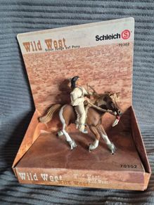 Vintage Schleich 70302 Sioux Boy on Pony - New in Box (Retired)