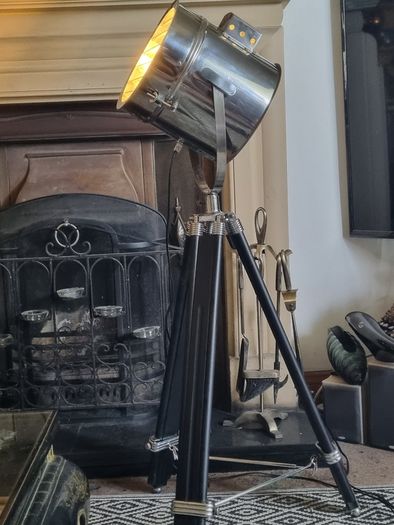 The Nautical is a large floor lamp with a tripod design