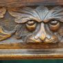 French Renaissance Revival Oak Desserte with Green Man Carvings, c. 1870s Image 8
