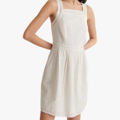 Superdry Broderie White Dress