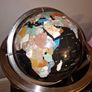 Multi gemstone handmade Globe with compass Image 3
