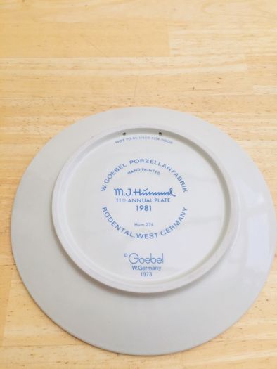 Large Vintage Hummel Wall Hanging Plate