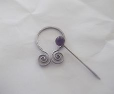 a vintage irish  solid silver brooch