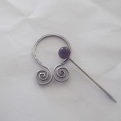 a vintage irish  solid silver brooch