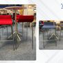 28 X Red/Blue "Pledge" Office High Stools- Grade A Image 3