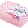Beautiful handmade minky newborn baby blanket 55 x 75 cm Image 2