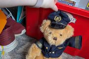 Pilot teddy bear in uniform