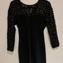 Vintage Black Sequin & Fringe Evening Dress Elegant 80s 90s Glam S 36 8 Image 2