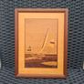Framed & signed Wood Marquetry inlay Art piece Image 2