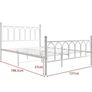 Double Metal Bed Frame 135 x 190 cm with Headboard Image 6