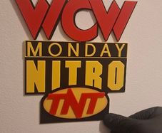 WCW Monday Nitro Wall Sign - 3D printed
