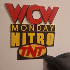 WCW Monday Nitro Wall Sign - 3D printed