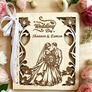 Wooden Wedding Card, Laser Cut & Engraved! Image 6