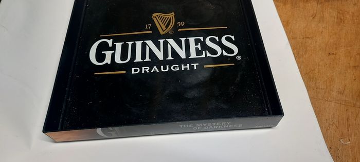 Guinness square drinks tray ,unusual item square ,buyer collects or pays postage, see pictures for condition ,used condition few marks, good solid condition,,sold as is .