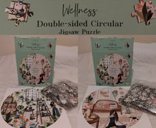 Wellness Double Sided Circular Jigsaw Puzzle New