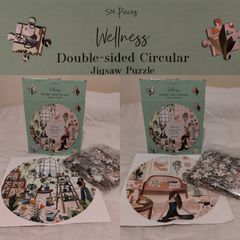 Wellness Double Sided Circular Jigsaw Puzzle New