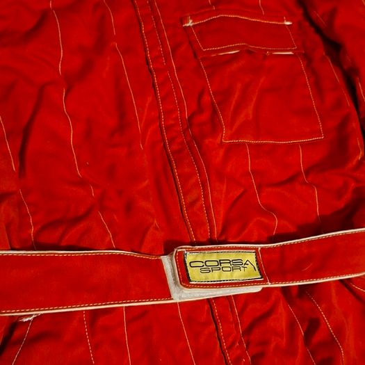 Vintage Red Racing Suit and Shoes