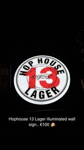 Hophouse 13 Lager illuminated wall sign..
