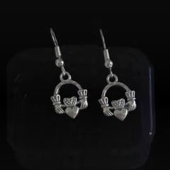 Silver Claddagh Earrings