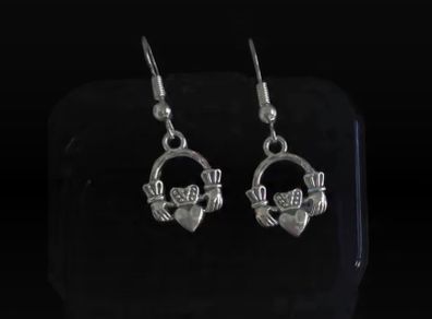 Silver Claddagh Earrings
