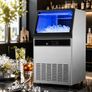Commercial Ice Maker 59kg Per Day Stainless Steel Ice Machine with 15kg Storage for Home Bar Restaurant and Cafe Image 2