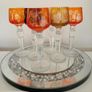 6 Pinwheel Star Crystal  cognac glasses Image 4