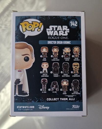 Funko Pop Star Wars Rouge One 139 and 142 Captain Cassian Andor and Director Orson Krennic Bundle