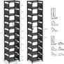 10 Tiers Small Shoe Rack, 10 Pairs Space Saving Shoe Shelf Organizer, Tall Narrow Shoe Rack for Entryway, Closet, Living Room, Hallway Image 2