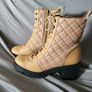 Leather woman heels boots camel 42 NEW Image 9
