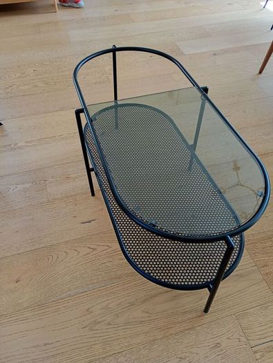 Black Coffee table with glass