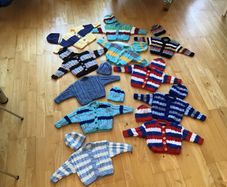 Baby cardigan and hat sets