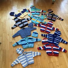 Baby cardigan and hat sets