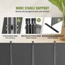 Room Divider, 4 Panel Room Dividers and Folding Privacy Screens, Fabric Partition Room Dividers for Office, Bedroom, Dining Room, Study, Freestanding, Light Gray Image 3