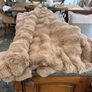 Faux fur polyester throw taupe Image 2