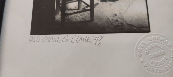 Giles Norman Framed, Signed & Stamped B&W Photo No. 1