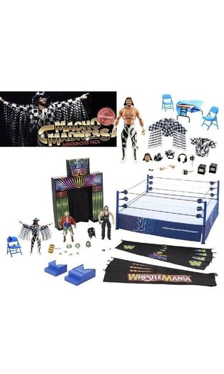WWE Mattel Ultimate Edition ring with Ultimate Edition Savage