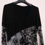Mado Et Les Autres Vintage Black Grey Abstract Pattern Sheer Mesh Asymmetric Mini Dress 12UK/40EU Image 6
