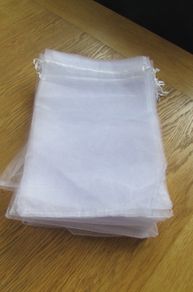 White Organza Bags x 25 for Sale