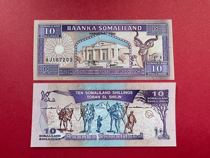 Somaliland  10 Shilin  1994. Pick 2a. ( Uncirculated )