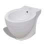 Stand Toilet & Bidet Set White Ceramic Image 8