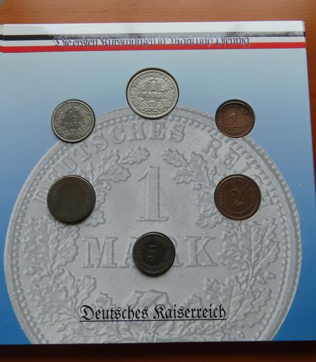 12 Coins (incl 2 Silver ) in old Germany set | 130 Years Deutsche Mark | 2 Silver coins | 12 coins