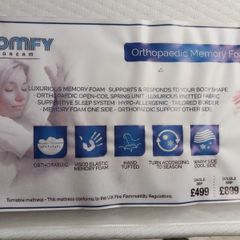 Brand New Tufted Sprung Memory Foam Mattresses Instock