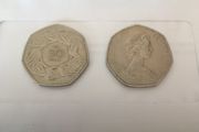 Old 50p coins.