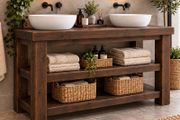 Handmade Rustic Bathroom Vanity Unit